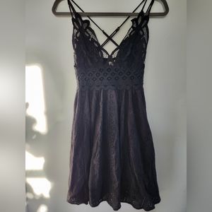 Three Bird Nest black lace mini dress